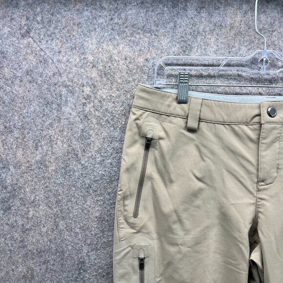 Rei Endeavor Pants Women 10 Petite Khaki Hiking Zip Camping Performance Lined - Picture 8 of 10